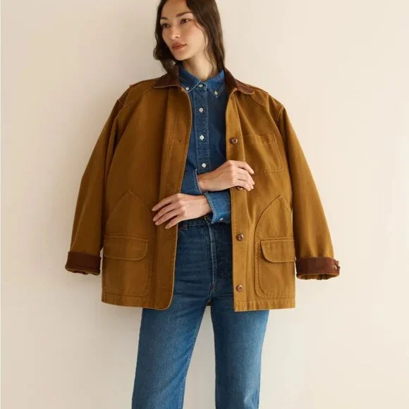 NEW NWT DÔEN Pascual Quilted Jacket Willow Bark Floral Cotton Size L - Picture 2 of 12